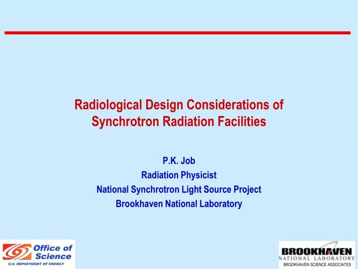 radiological design considerations of synchrotron radiation facilities