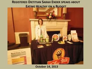 Registered Dietitian Sarah Ender speaks about Eating Healthy on a Budget