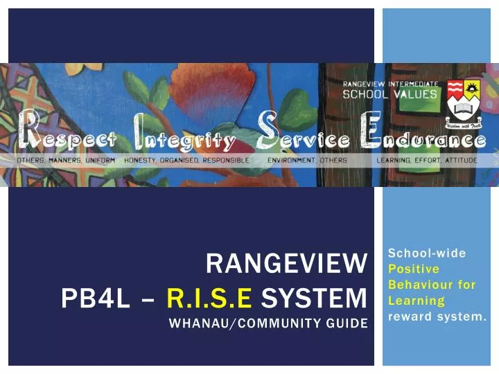 rangeview pb4l r i s e system whanau community guide