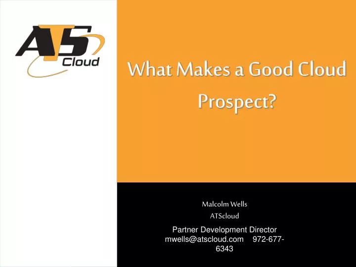 what makes a good cloud prospect