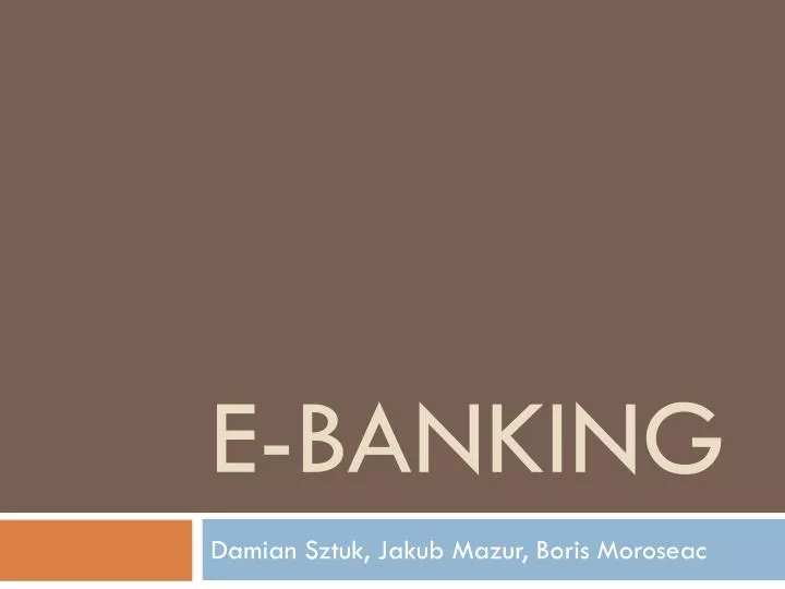 e banking