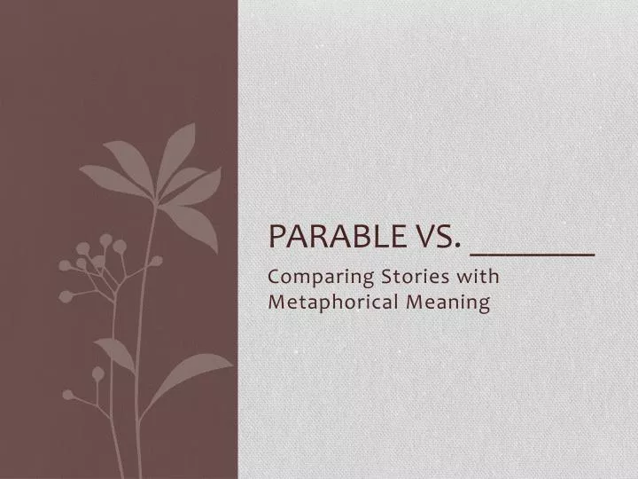 parable vs