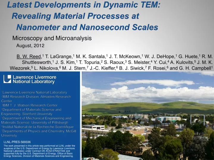 latest developments in dynamic tem revealing material processes at nanometer and nanosecond scales