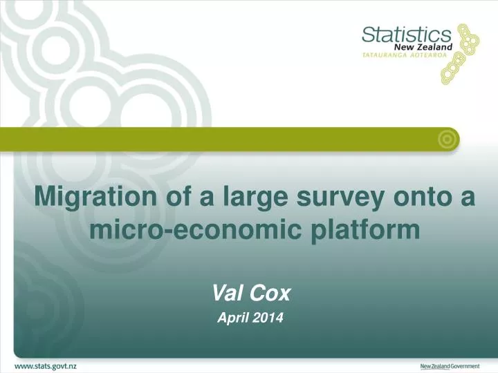 migration of a large survey onto a micro economic platform