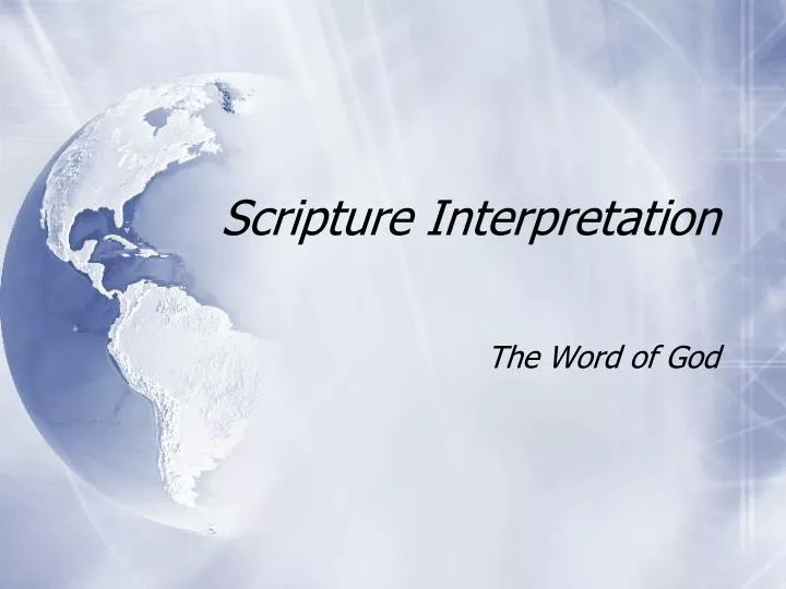 scripture interpretation