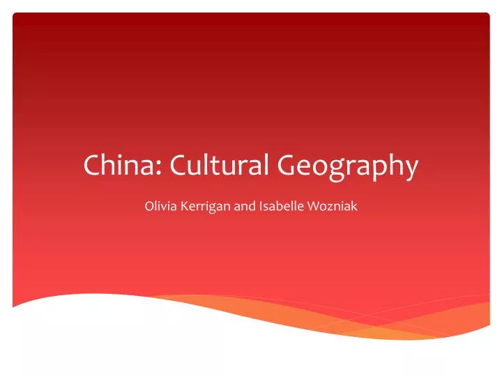 china cultural geography