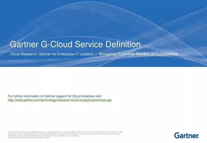 gartner g cloud service definition