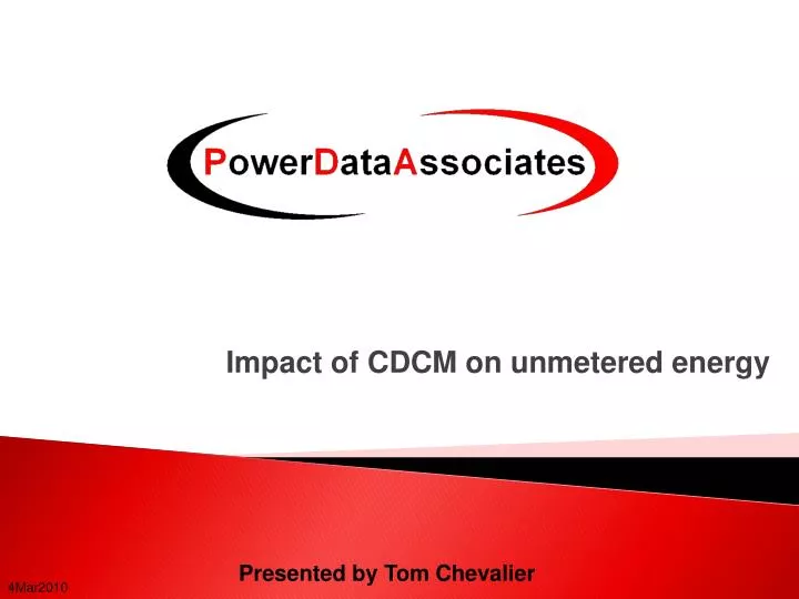 impact of cdcm on unmetered energy