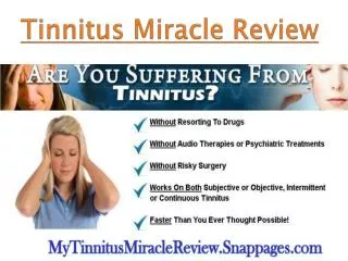 Tinnitus Miracle Review – A Permanent Solution to Abnormal E
