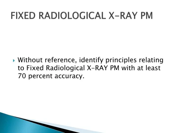 fixed radiological x ray pm