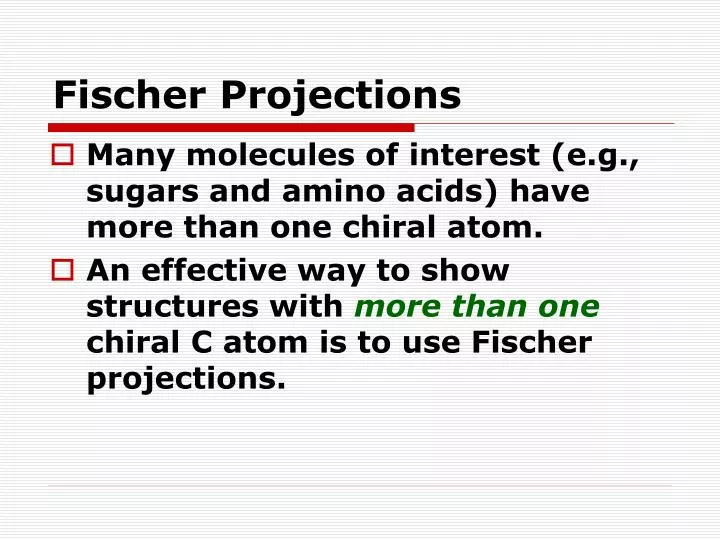 fischer projections