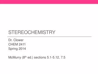 Stereochemistry