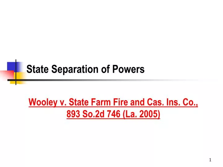 state separation of powers