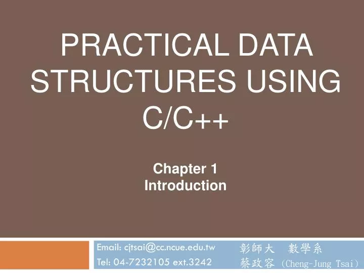 practical data structures using c c chapter 1 introduction