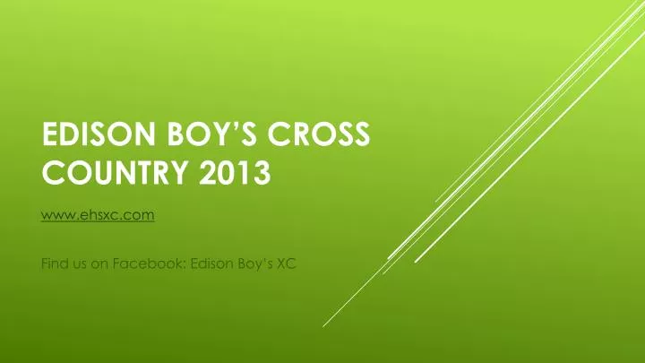 edison boy s cross country 2013