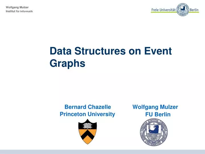 data structures on event graphs