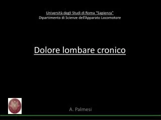 dolore lombare cronico