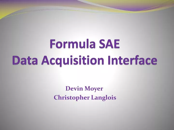 formula sae data acquisition interface