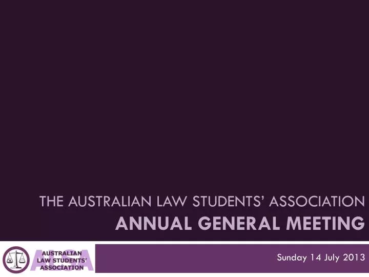 the australian law students association annual general meeting