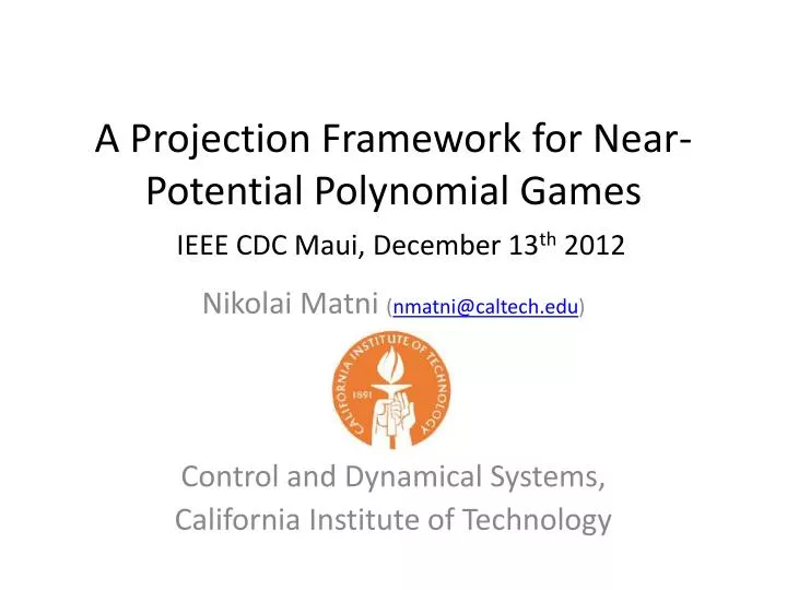 a projection framework for near potential polynomial games