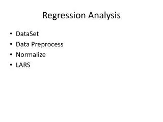 Regression Analysis