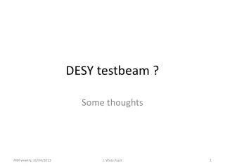 DESY testbeam ?