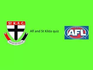 Afl and St Kilda quiz