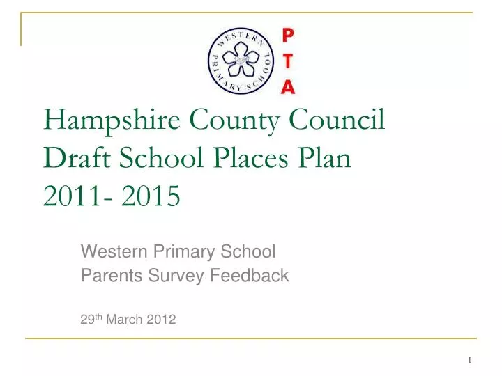 hampshire county council draft school places plan 2011 2015