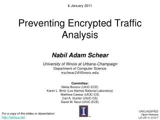 Preventing Encrypted Traffic Analysis