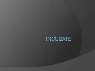 Incubate