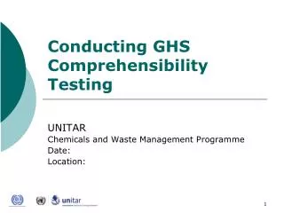 Conducting GHS Comprehensibility Testing