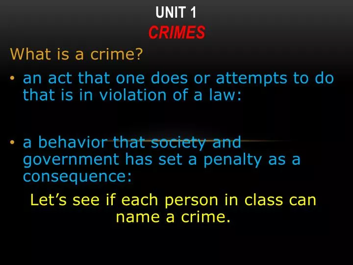 unit 1 crimes