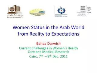 Women Status in the Arab World from Reality to Expectations