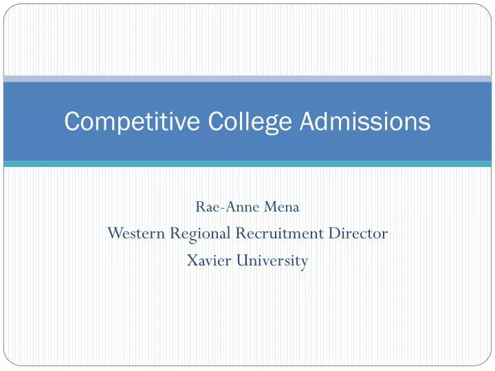 competitive college admissions