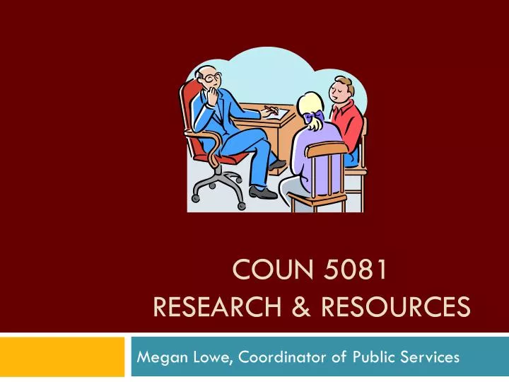 coun 5081 research resources
