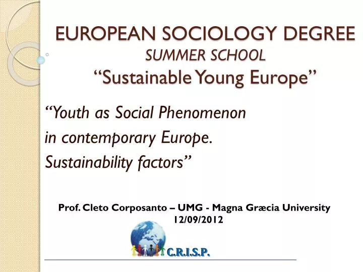 european sociology degree summer school sustainable young europe