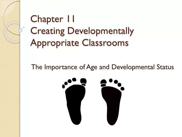 chapter 11 creating developmentally appropriate classrooms