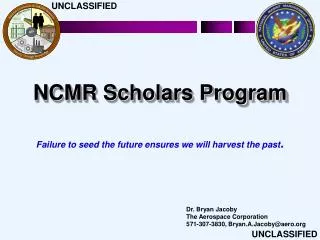 NCMR Scholars Program