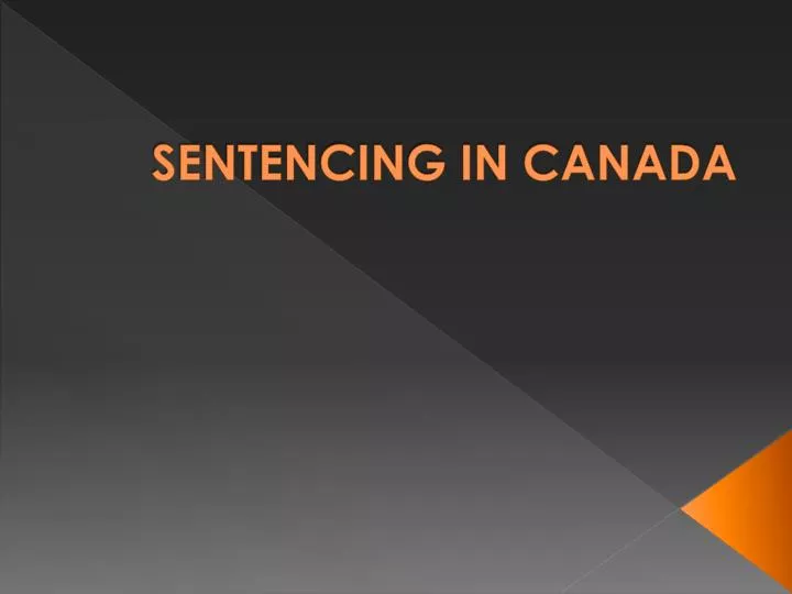 sentencing in canada