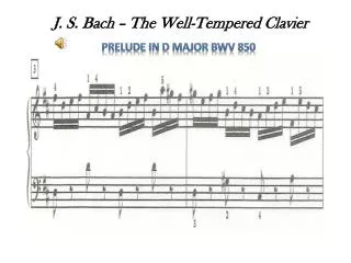 Prelude in D Major BWV 850