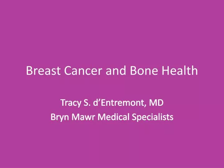 breast cancer and bone health