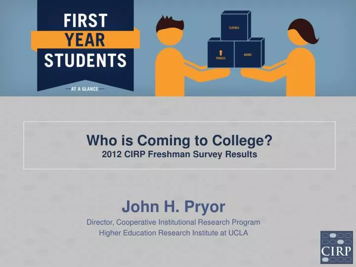 who is coming to college 2012 cirp freshman survey results