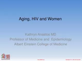 Aging, HIV and Women