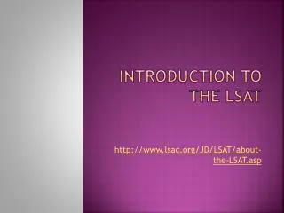 Introduction to the LSAT