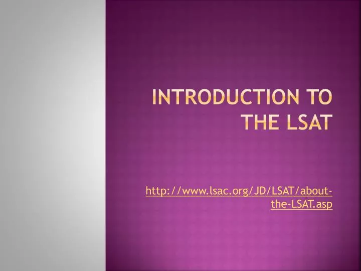 introduction to the lsat