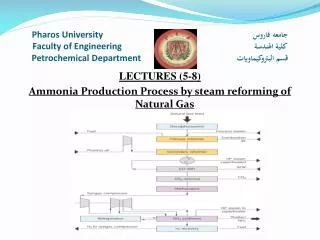 LECTURES (5-8) Ammonia Production Process by steam reforming of Natural Gas