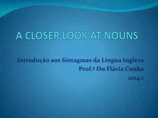 a closer look at nouns