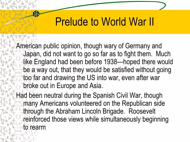 prelude to world war ii