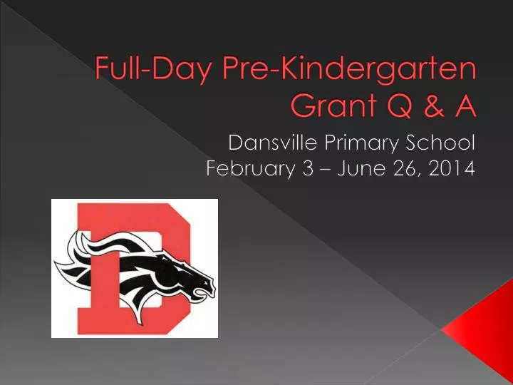 full day pre kindergarten grant q a