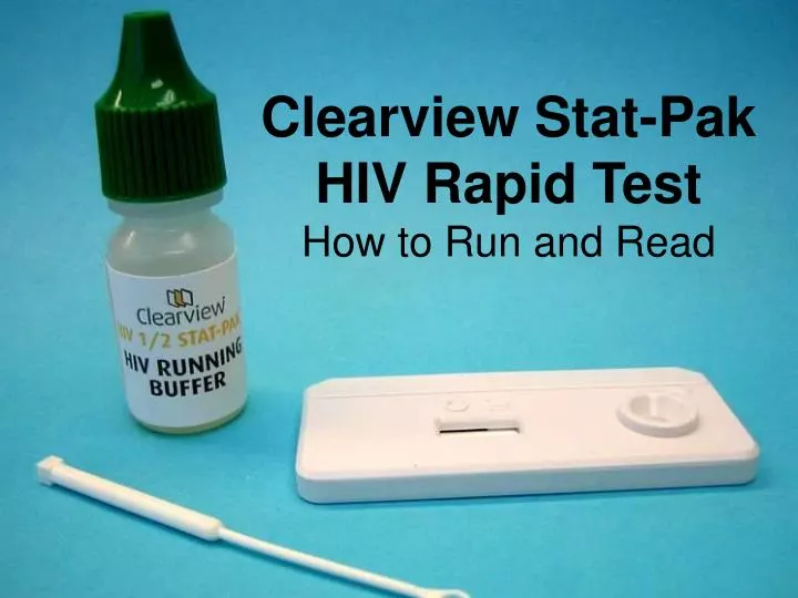 clearview stat pak hiv rapid test how to run and read